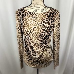 Calvin Klein | Leopard Gather Top | Medium